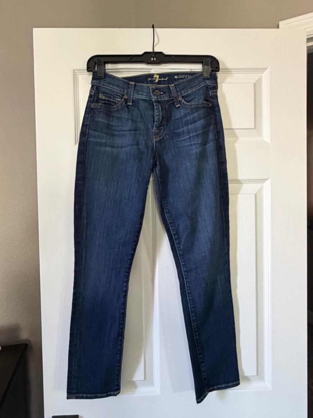 7 For All Mankind Dark Blue Skinny Jeans